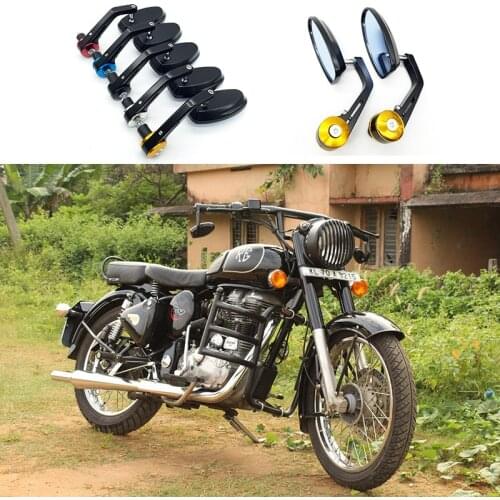 For Motorcycle Aluminum 7/8" 22mm Bar End Side Rearview Mirror Universal Motorbike Bike Handlebar Rear View Mirrors Universal