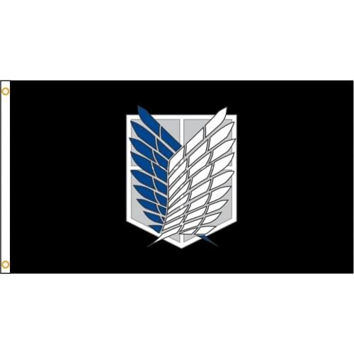 90x150cm Japanese anime Attack on Titan flags