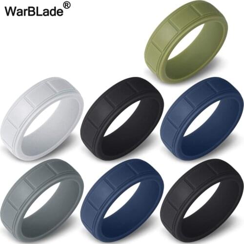 Hypoallergenic Crossfit Flexible Sports Men Silicone Finger Ring Food Grade FDA Silicone Ring Rubber Bands For Men Wedding Rings