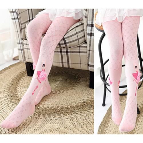 Girls Pantyhose Knitting Cotton Tights Ballet Tights Kids Girl Mesh Stockings Spring Autum Render Pantyhose Attached Cotton Baby