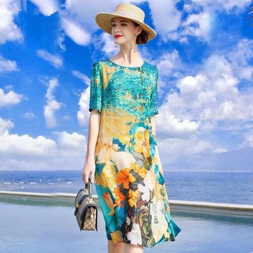 Jazinply Summer Silk Dresses