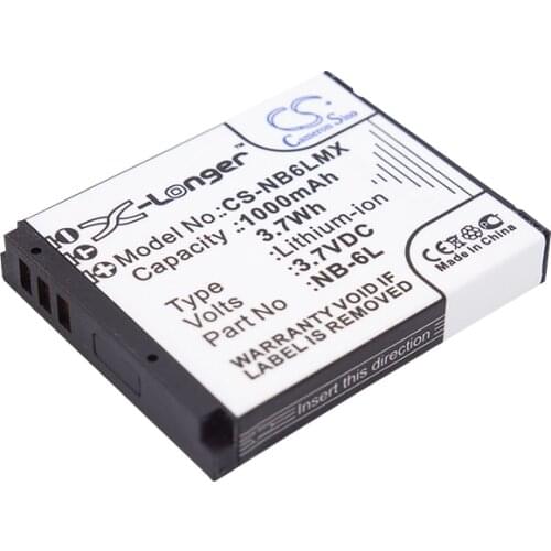 Cameron Sino Camera Replacement Li-ion Battery 1000mAh For NB-6L Panasonic Digital IXUS 200 IS, Free Tools