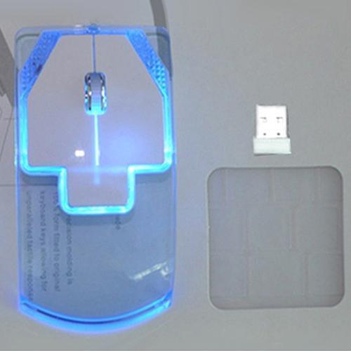 Creative Ultra-thin Mouse Transparent 2.4GHz Wireless Optical Luminous Mouse for PC Laptop мышь беспроводная мышка беспроводная