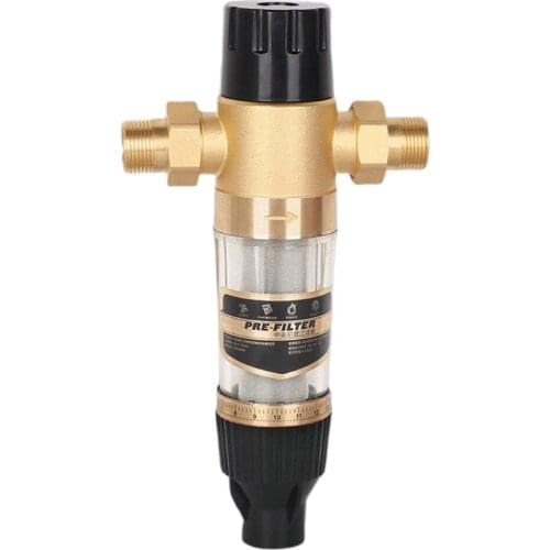 Brass Whole House Water Pre Filter System Backwash Rust Prefilter 40microns