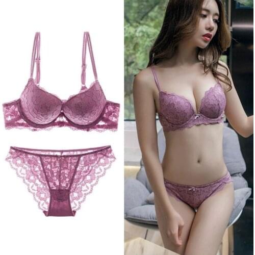 Hot Sale Sexy Lingerie with Steel Ring Bra Suits Women Underwear Lace Bra Brand Panties Tassel Embroidered Red Transparent Bra