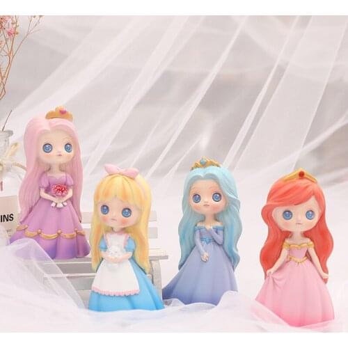 Cartoon Princess Happy Birthday Cake Topper Castle Snowflake Wedding Cupcake Topper For Girls Birthday Party Cake Decorations