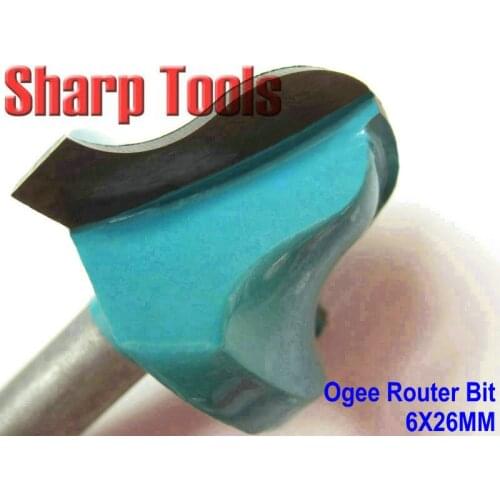 6X26MM C- Roman Ogee Router Cutter of Woodworking Router Bit Set, Engraving/Milling/Cutting/Trimming