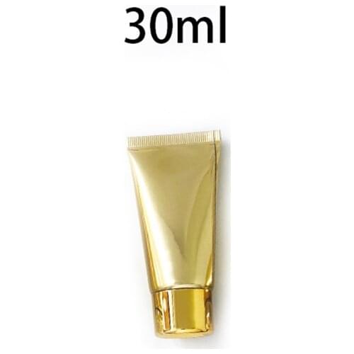 30ml 50ml 80ml 100ml Gold Aluminum Plastic Soft Tube Cream Squeeze Bottle Body Lotion Packaging Empty Cosmetic Container