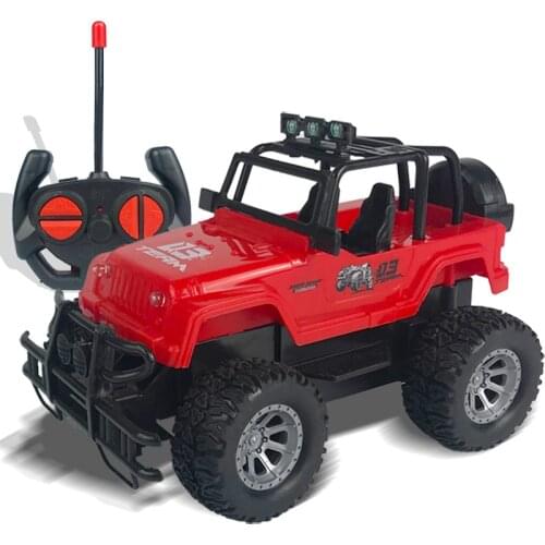 1:20 2.4G Radio RC Off-road Vehicle Four-way Wrangler With LED Light Front-end Anti-collision Non-slip Rubber Wheel Kids RC Toys