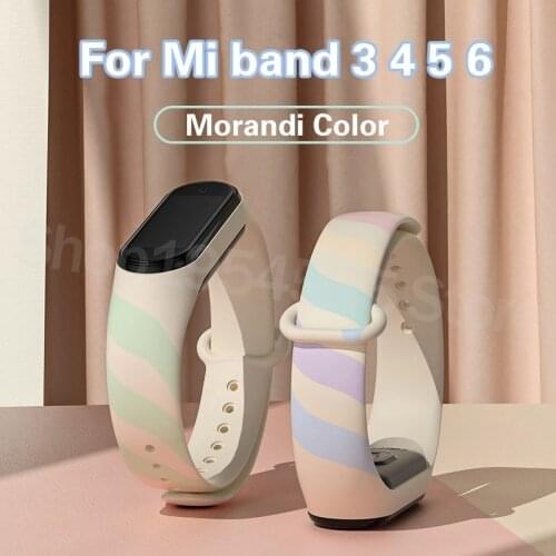 Strap For Xiaomi Mi Band 6 5 4 3 Sport Strap Silicone Wristband Bracelet Replacement For mi band 3 4 5 6 Pulseira Miband Strap