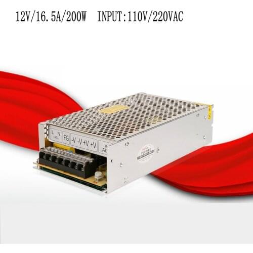 S-200-12 12V/16.5A/200W switching power supply, centralized power supply, power supply security monitoring