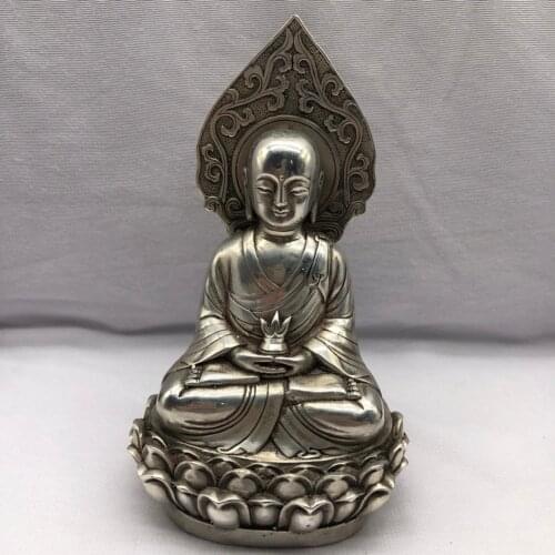 Collect China Fine Workmanship Cupronickel Sculpture Guanyin Buddha Metal Crafts Home Decoration#3