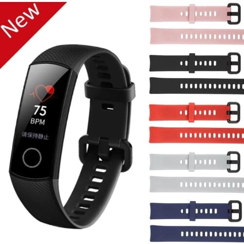 Silicone replacement wrist strap sport TPU watch bracelet band man belt for Huawei Honor Band 4 Smart Wristband accessories
