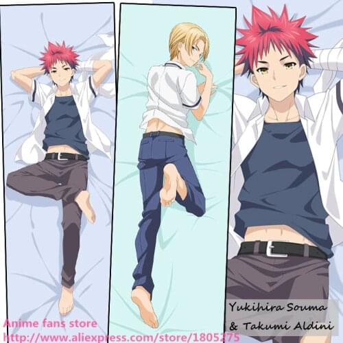 Japan Anime Pillowcase Food Wars Shokugeki no Soma Yukihira Souma Takumi Aldini BL Pillow Case decorative Hugging Body Bedding