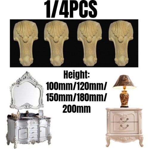 1/4PCS Solid Wood Furniture Legs Feet Replacement Support For Sofa Couch Chair Coffe Tea Table Cabinet TVStand 100/150/180/200mm