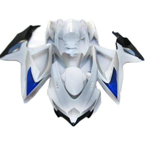 100% Fit Fairing kit for SUZUKI GSXR 600 750 2008 2009 2010 White Blue Injection Molding Fairings GSXR600 GSXR750 08 09 10 PL404