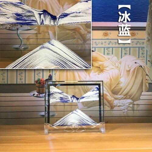 HQ QS01 Creative 3D Quicksand Hourglass Dynamic Painting Sand Timer Clock Tableware Ornaments Home Decoration