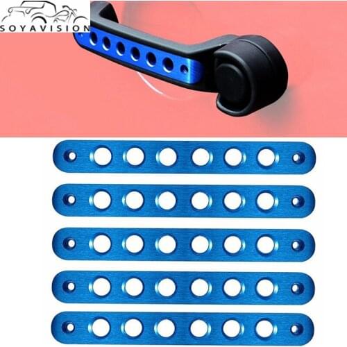 For Jeep Grab Handle Inserts Cover Aluminum Front & Rear Door Red Handle Decoration Trim 2007-2016 2/4 Door for Jeep Wrangler JK