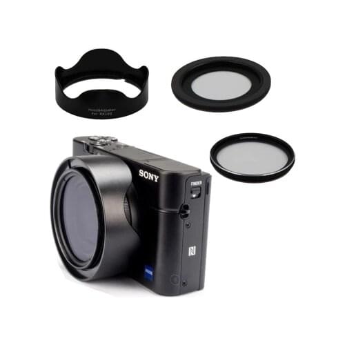 Aluminum Filter Adapter Ring for Sony RX100 M2 M3 rx100 m7 RX100M5 RX100M6 DSC-RX100VI RX100V RX100Vii QX100 lens Camera 46MM UV