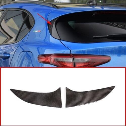 Car ABS Tail Door Triangle Decorative Panel Cover Trim Accessories For Alfa Romeo Stelvio 2017 2018 2019 2020