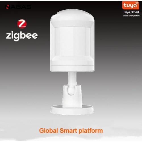 NABAS Tuya Human Body Sensor Smart Body Movement Motion Sensor Zigbee Connection Holder Stand Application Push Alarm Information