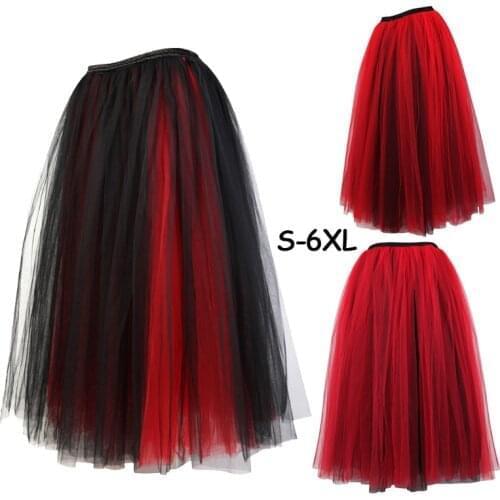 Spring and Autumn High Waist Princess long Tutu Tulle Skirts Corsets and Bustiers Ball Gown Lolita Party Plus Size Tutu-Skirt