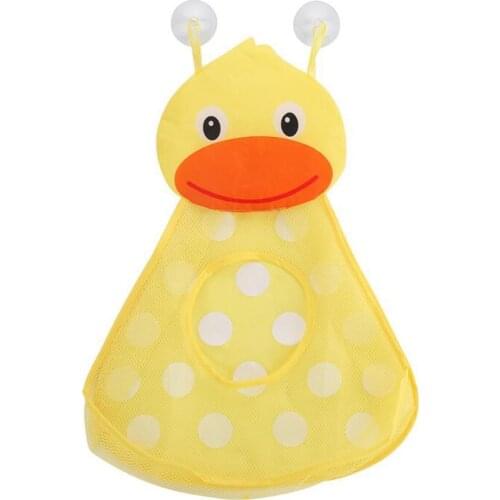 Baby Kid Bath Time Toy Hanging Storage Bag Carton Cute Duck Mesh Home Bathroom Organiser Net Bathroom Storage