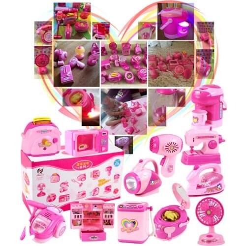 HX5D Children Kid Boy Girl Mini Kitchen Electrical Appliance Sewing Machine Toy Set Early Education Dummy Household Pretended