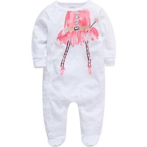 Kavkas Baby Bodysuit Spring And Autumn Red Dress Printing Long Sleeve Jumpsuit For New Born комплекты одежды