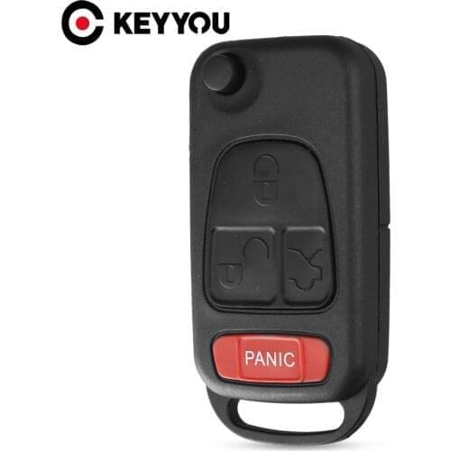KEYYOU 1 2 Button Replacement Remote Flip Folding Car Key Shell For Mercedes Benz W168 W124 W202 1984-2004 A C E For Two Smart