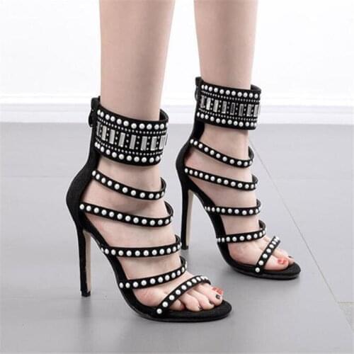 BBZAI The New superstar ladies shoes 12cm Thin High-Heels shoes women Sandals Fashion Show casual ladies Stage performance 35-40