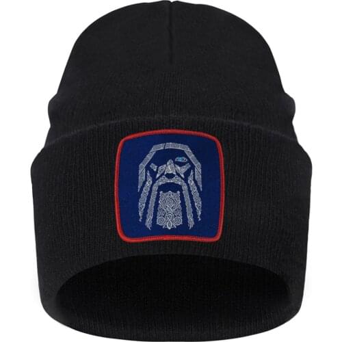 Odin Vikings Print Beaines Hats Breathable Japan Anime Knitted Cap Casual Warm Outdoor Beanie Caps Sport Unisex Hedging Hat