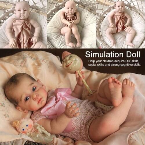 23inch Big Size Toddler Baby Popular Huxley Reborn Vinyl Doll Kit Unfinished Doll Parts