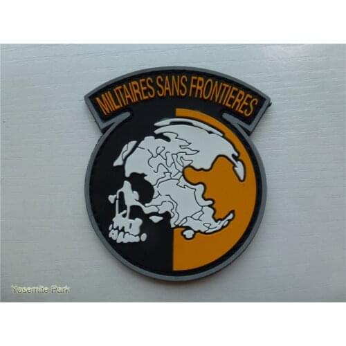 PVC rubber Metal Gear Solid:militares sans frontiers Patches military Tactical patches insignia for cloth