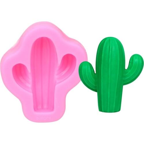 3D Cactus Shape Silicone Fondant Mold Sugarcraft Chocolate Confectionery Pudding Mold Baking Tool DIY Cake Decorating Tools
