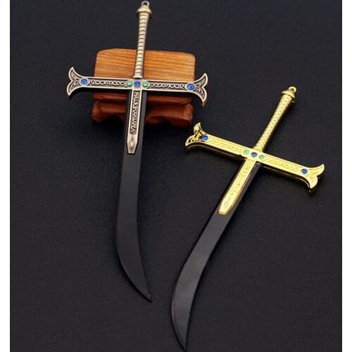One-Piece Mihawk Hawkeye Dark Night Sword Weapon Prop 25Cm Anime Zinc Alloy Model Swords Of Strongest Swordsman In The World