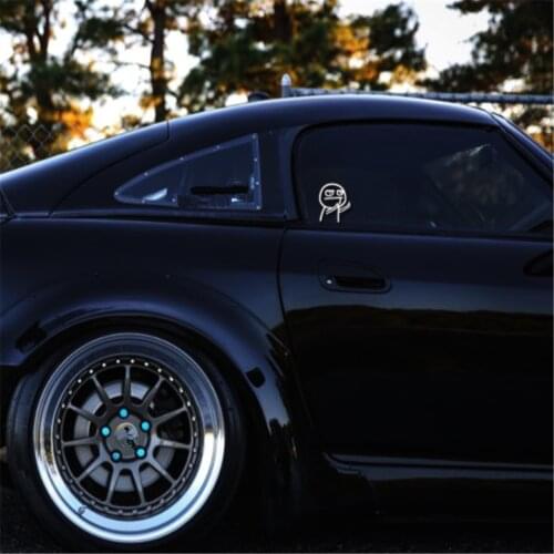 Middle finger car sticker window glass for Hyundai Solaris i20 ix25 i30 ix35 i40 SantaFe HB20 Tucson Sonata Elantra MISTRA