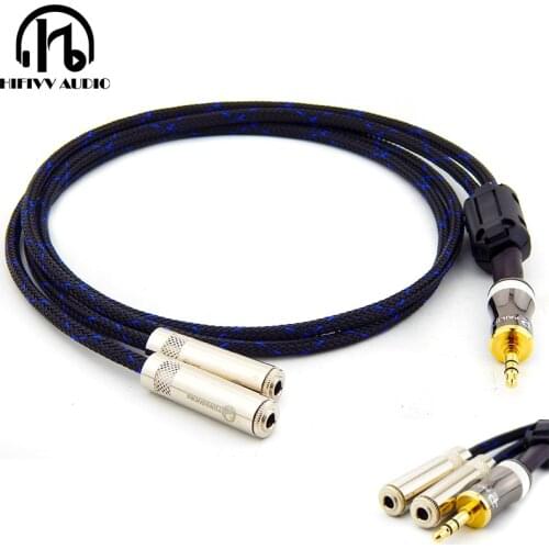 3.5mm headphone stereo cable 3.5mm Male to 2 Female Jack Aux Cable for iPhone MP3 Player