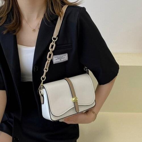 Fashion Chain Soft Side Crossbody Bag Ladies Trend Design Simple Shoulder Bag for Women Fashion Luxury Handbag and Purse