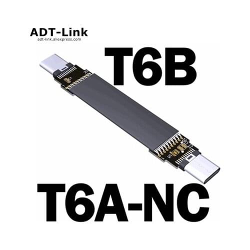 USB 3.2 Flat Mount USB-C Male To Flat Mount USB-C Male Without E-mark IC Cable 20G Or 10G+displayport Aerial FPV