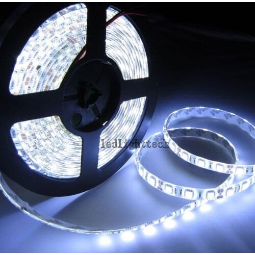 Wholesale 50M 10pcs DC24V 5M 5050 SMD 300 Cold White LED Strip Light Waterproof