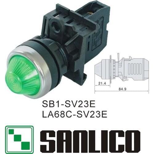 Waterproof indicator signal lamp light (LA68C M22) SB1 SV23E push button switch accessories