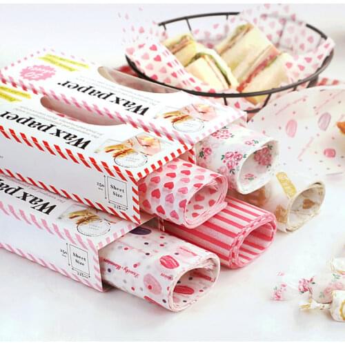 50Pcs/Lot Wax Paper Food Grade Grease Paper Food Wrappers Wrapping Paper For Bread Sandwich Burger Fries Oilpaper Baking Tools