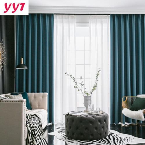 YanYangTian High precision triple ply curtain shading linen curtains Fringe blackout curtains for living room bedroom kitchen