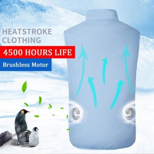 Summer Cooling Clothing Fan Cooling Vest USB Charging Waistcoat Welding Cooling Outdoor Cooling Air Conditioning Clothing Vest
