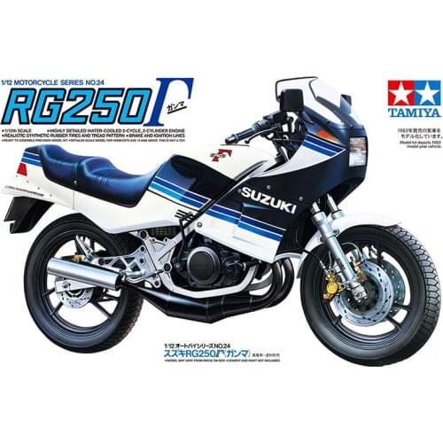 1/12 Tamiya Plastic Assembly Car Model SUZUKI RG250 Motorcycle Toy Static Model DIY Assembly Kit #14024