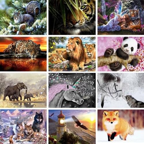 5D DIY Diamond Painting Animal Rhinestone Art Picture Diamond Embroidery Handmade Products Mosaic Mosaic Home Decoration Gifts