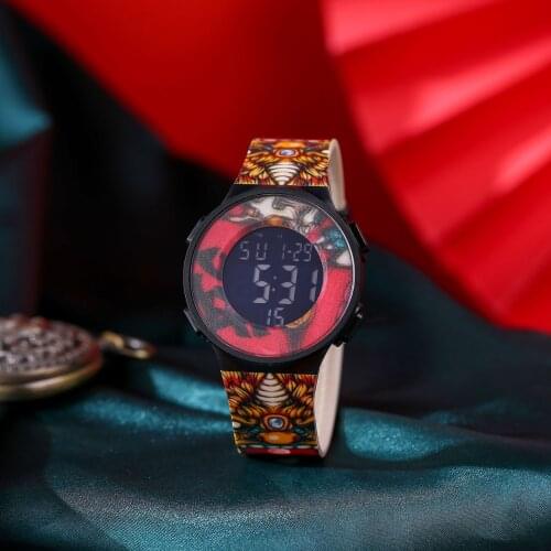 UTHAI BK36 Chinese Culture National Tide Luminous Sports Multifunctional Male And Female Student Electronic Watch