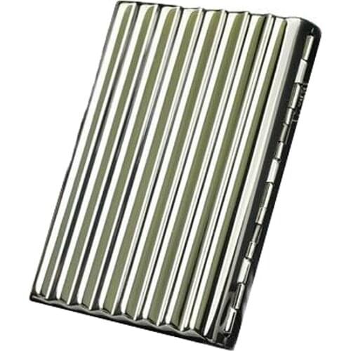 16 cigarettes 2-sided silver brass smoking box cover Moisture-proof anti-pressure mens cigarette case box smoking accessories