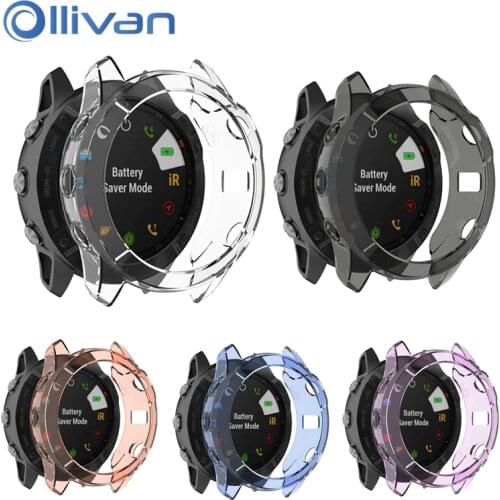 Ultra thin Transparent Cover For Garmin fenix 6X Smart Watch Soft TPU Protection Silicone Case For Garmin 6 6S 6X Accessories